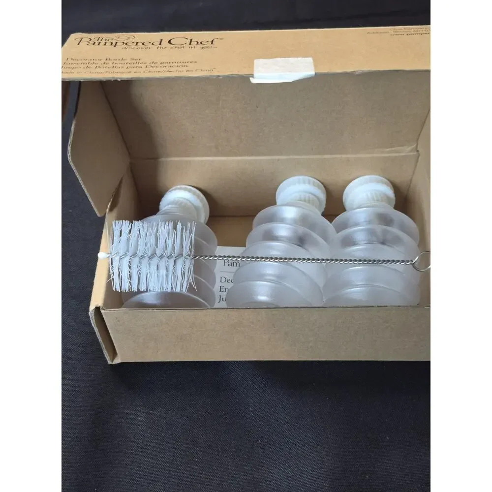 Pampered Chef Decorator Bottle Set 1585 Cookie & Cake Decorating New Never Used